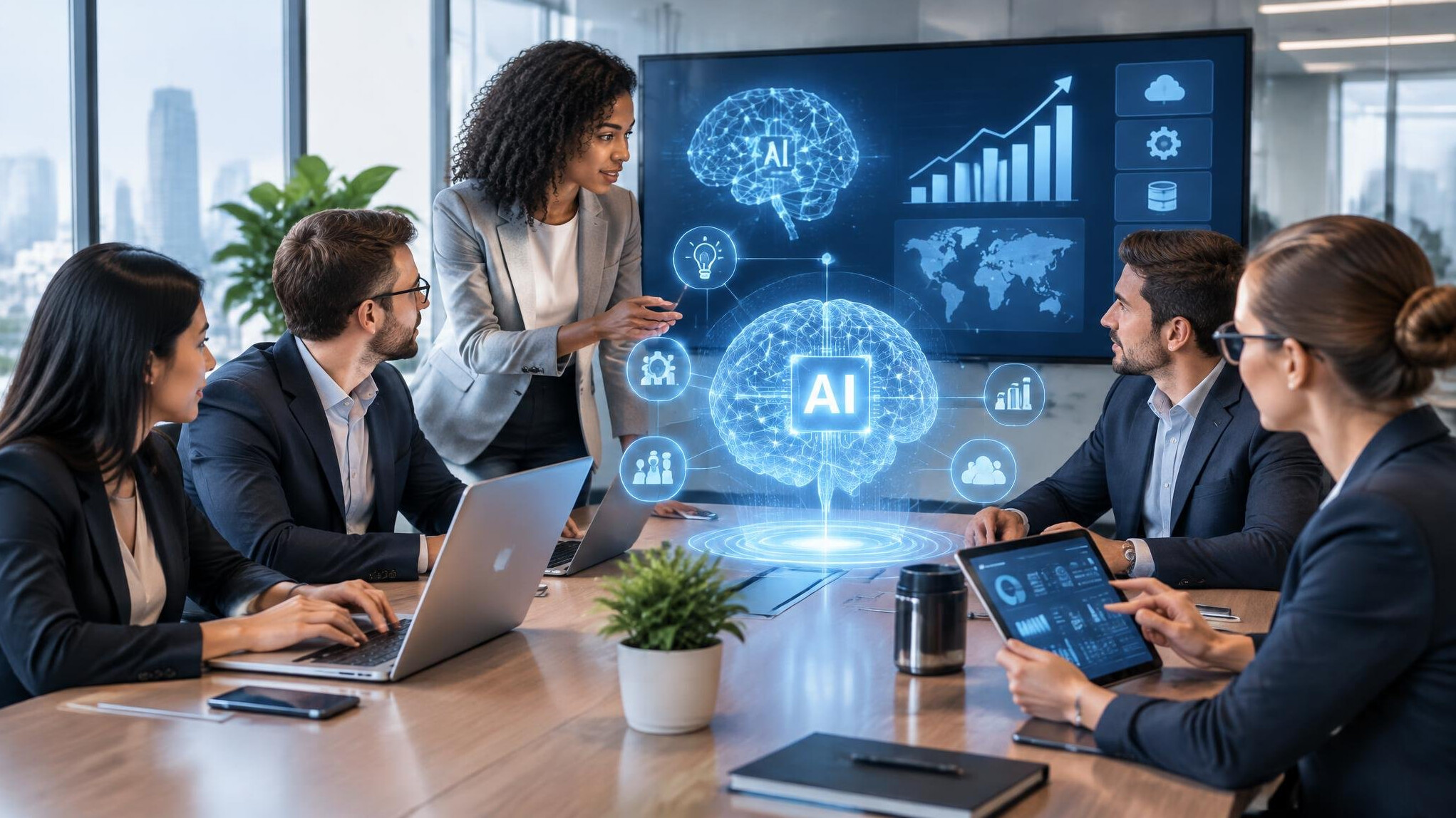 ai in business meeting