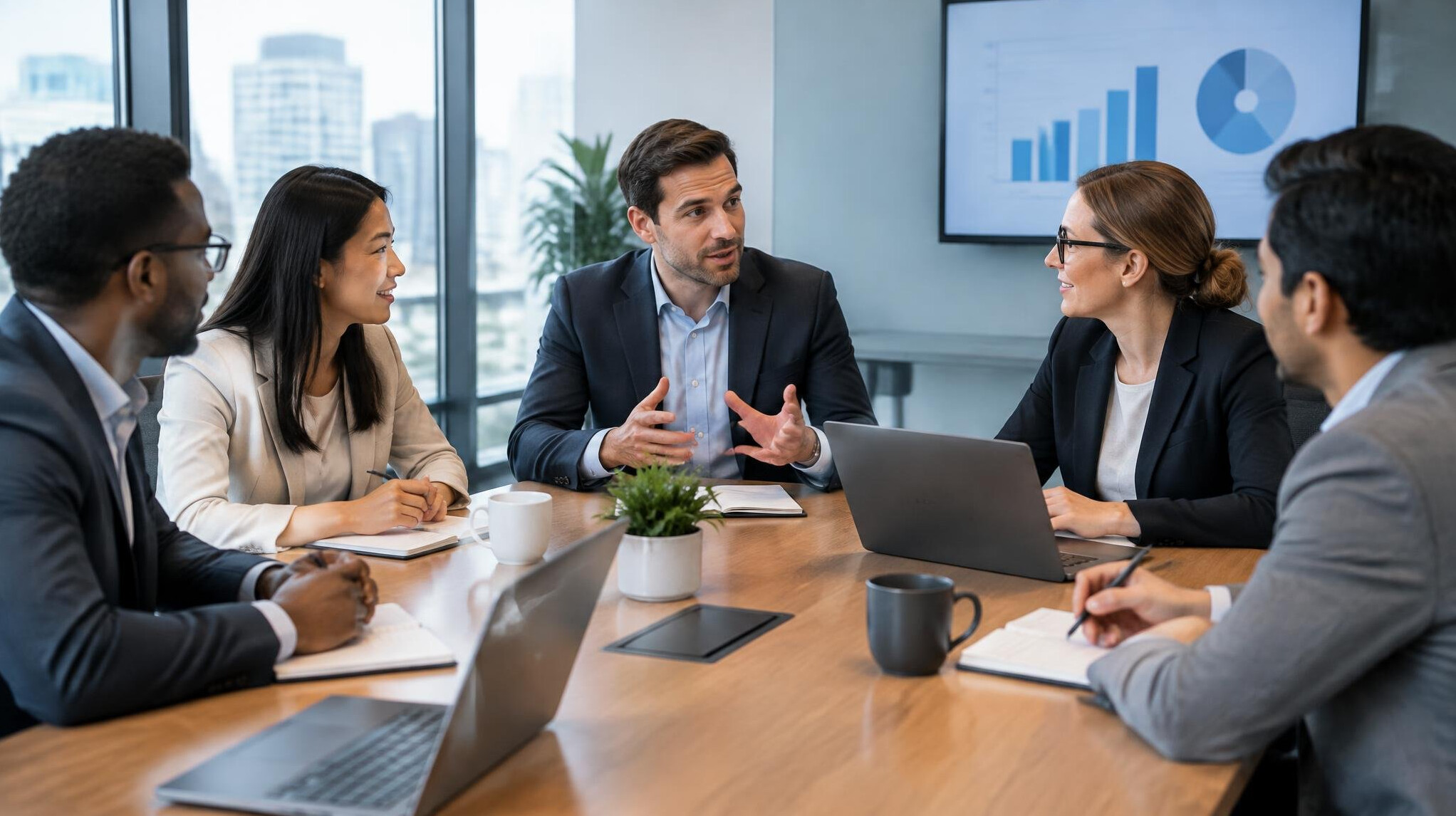 corporate team meeting